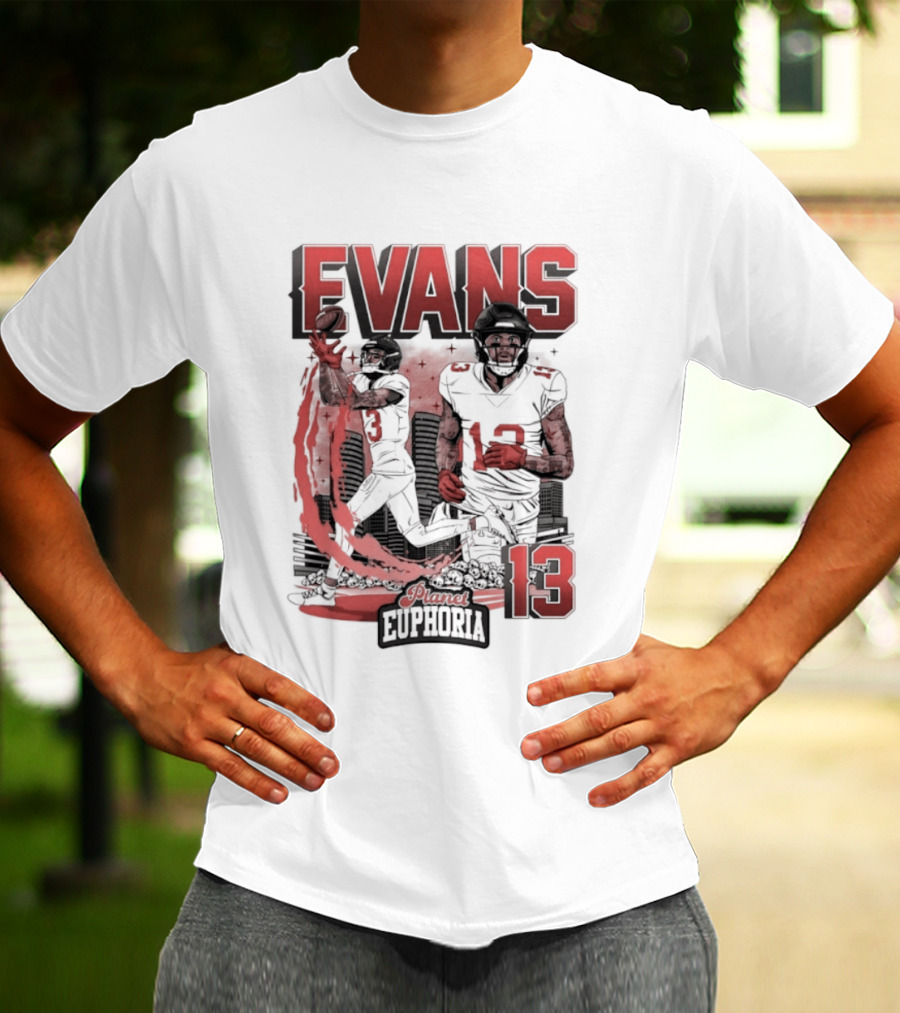 Evans 13 Euphoria Tampa Bay Buccaneers Football T-Shirt