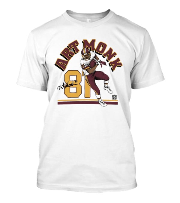 Art Monk 81 Washington Commanders Player Autograph T-Shirt