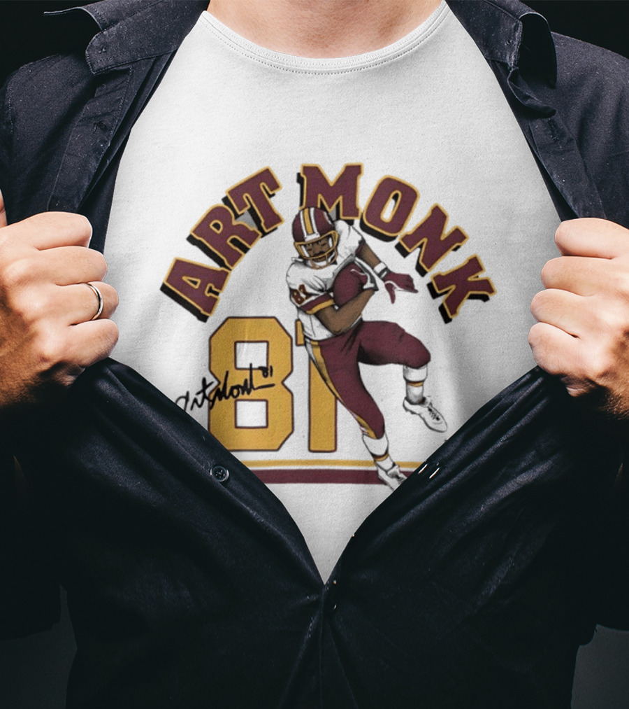 Art Monk 81 Washington Commanders Player Autograph T-Shirt