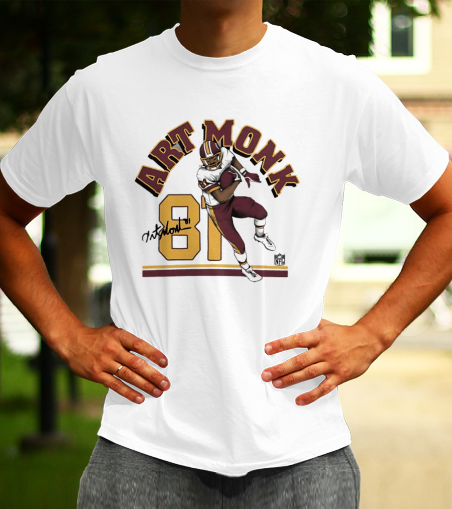 Art Monk 81 Washington Commanders Player Autograph T-Shirt