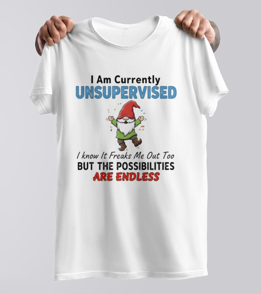Unsupervised Gnome Christmas Possibilities Endless Fun T-Shirt