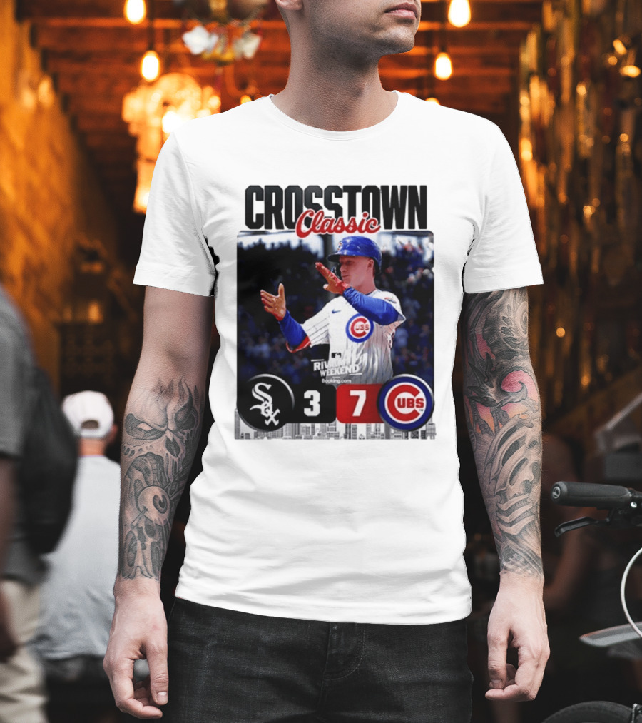 Crosstown Classic Cubs Victory Over White Sox 7 3 Pete Crow Armstrong MLB Rival Weekend T-Shirt