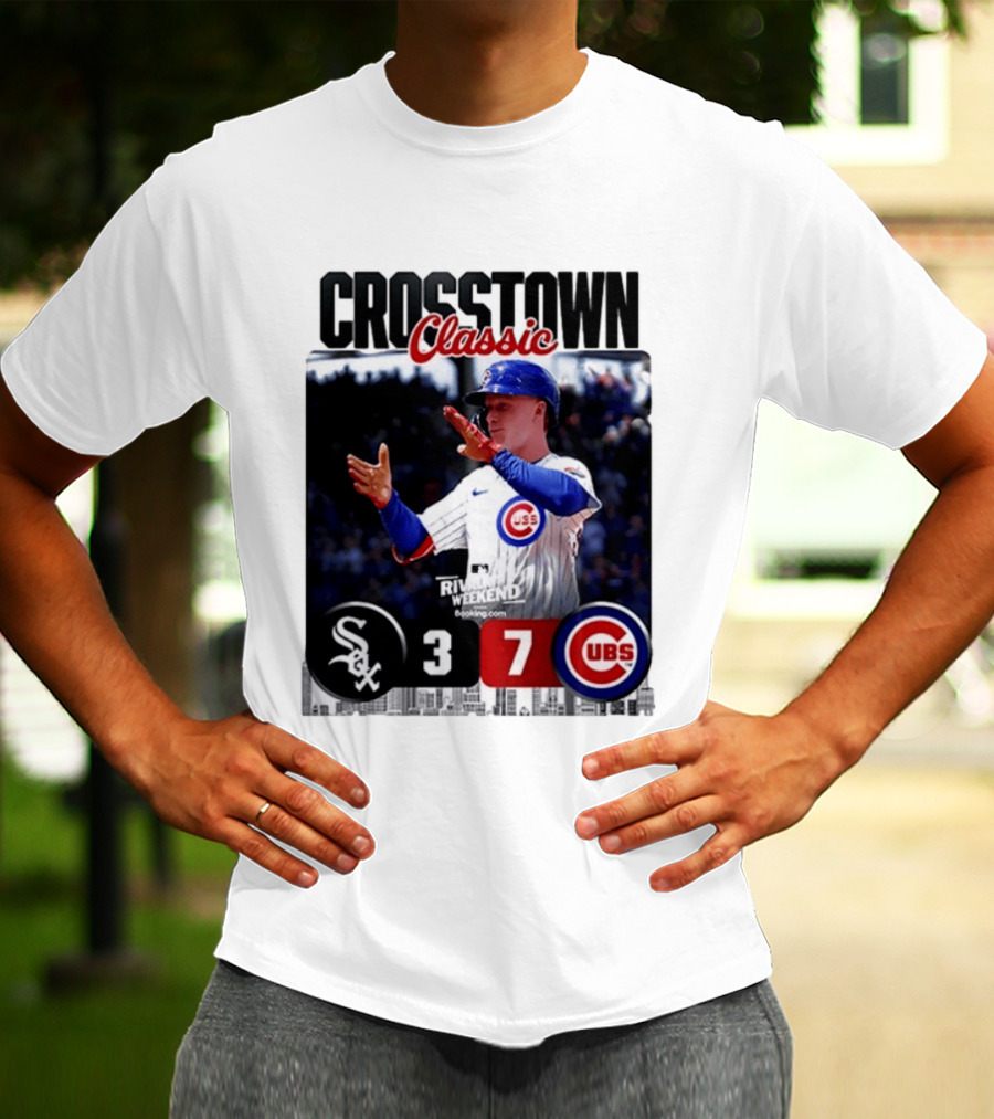 Crosstown Classic Cubs Victory Over White Sox 7 3 Pete Crow Armstrong MLB Rival Weekend T-Shirt