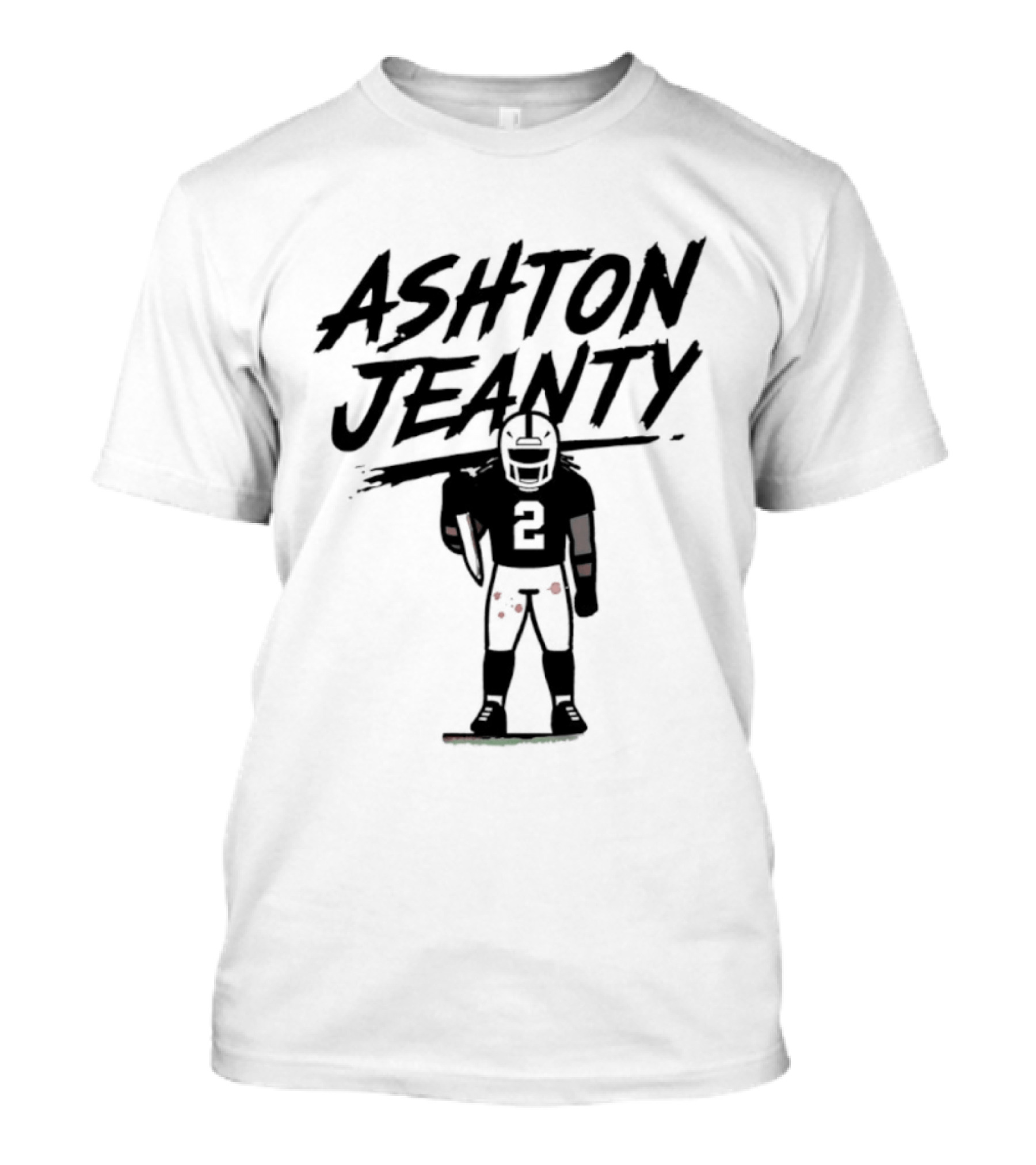 Raiders Ashton Jeanty Number 2 Horror Halloween Football T-Shirt