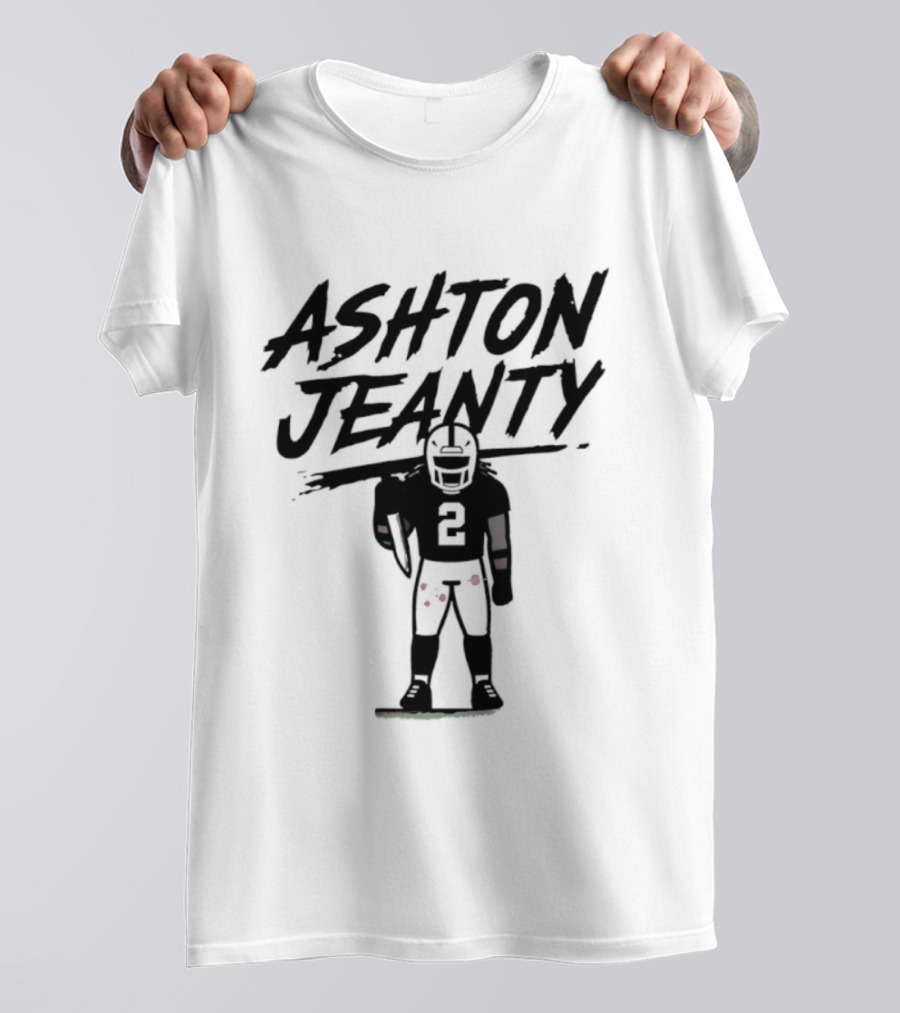 Raiders Ashton Jeanty Number 2 Horror Halloween Football T-Shirt