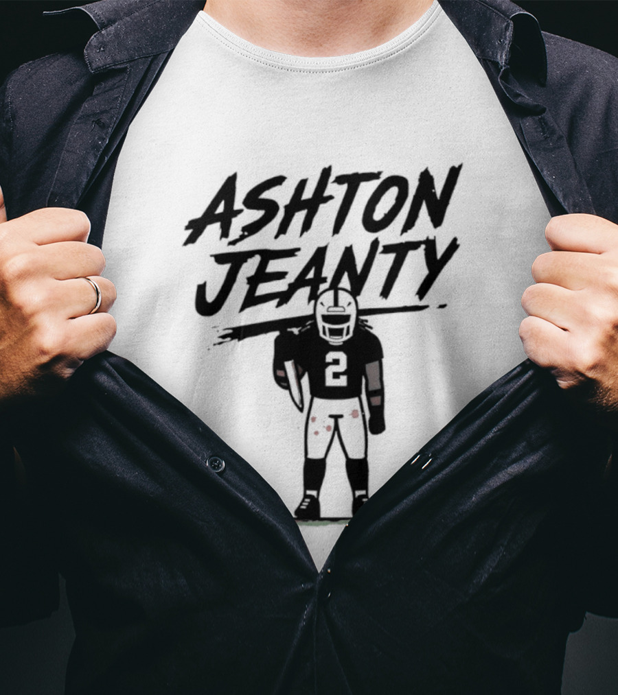 Raiders Ashton Jeanty Number 2 Horror Halloween Football T-Shirt