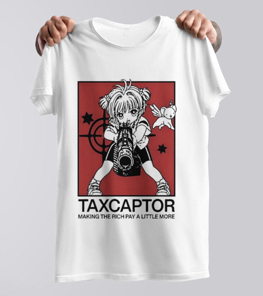 Sakura Cardcaptor Taxcaptor Making The Rich Pay A Little More Bold Anime Mashup T-Shirt