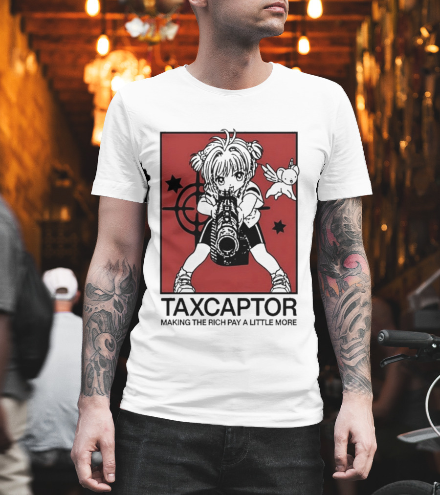 Sakura Cardcaptor Taxcaptor Making The Rich Pay A Little More Bold Anime Mashup T-Shirt