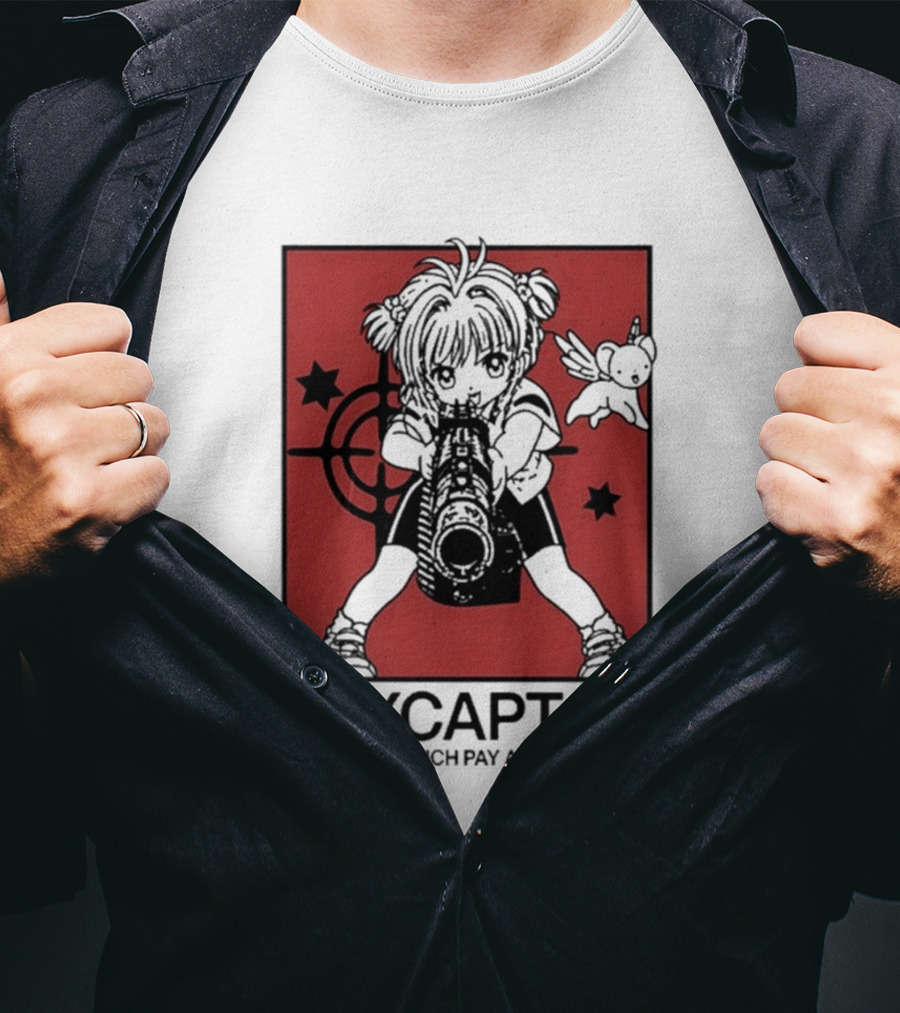 Sakura Cardcaptor Taxcaptor Making The Rich Pay A Little More Bold Anime Mashup T-Shirt