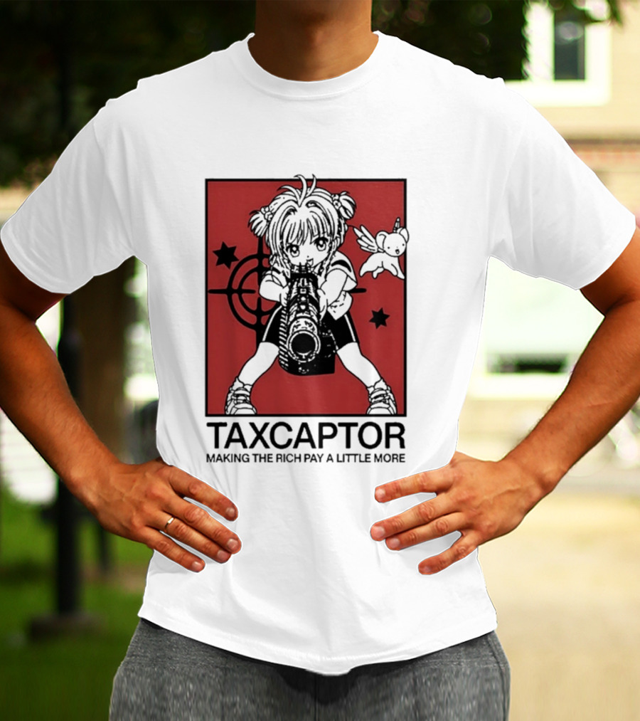 Sakura Cardcaptor Taxcaptor Making The Rich Pay A Little More Bold Anime Mashup T-Shirt