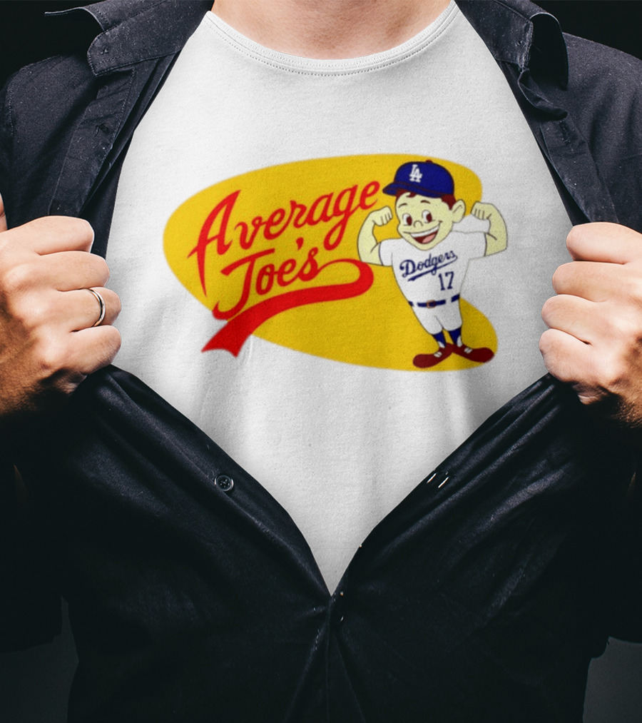 Average Joe's Dodgers No 17 LA Cartoon T-Shirt
