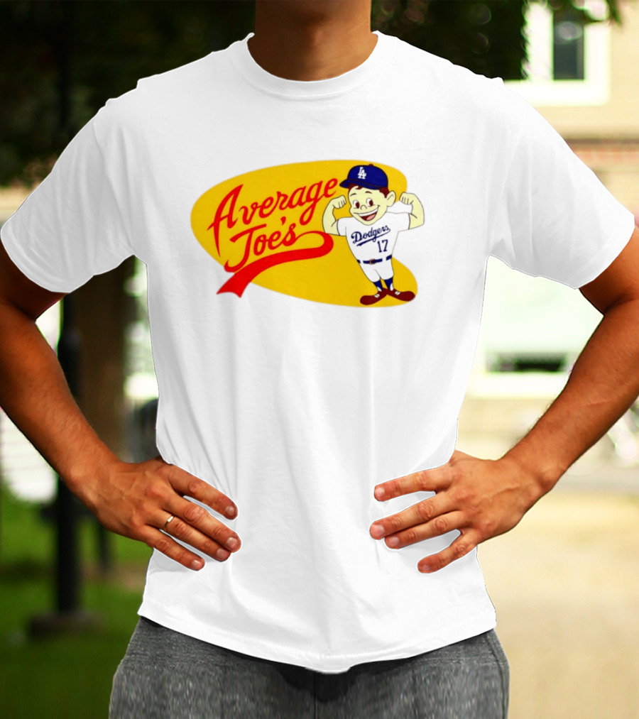 Average Joe's Dodgers No 17 LA Cartoon T-Shirt