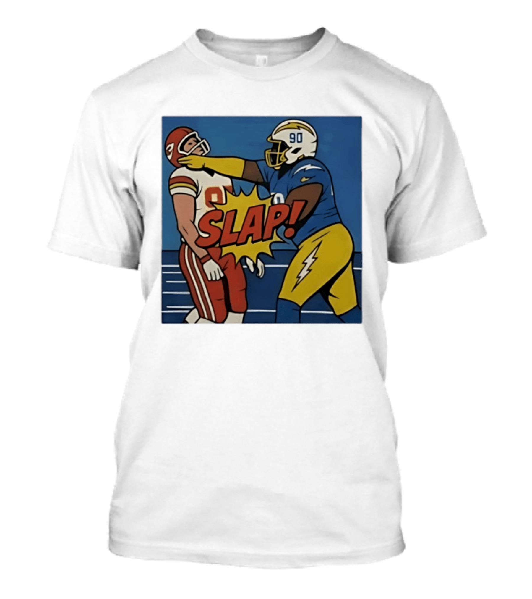SLAP Teair Tart Hits Travis Kelce Helmets Chargers Chiefs Football T-Shirt
