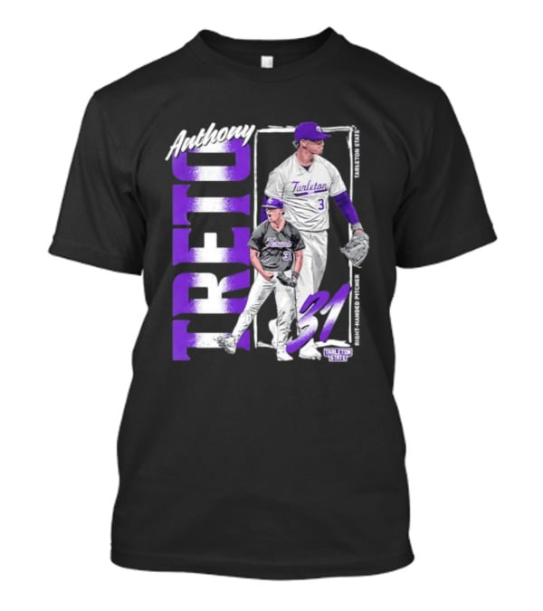 Anthony Treto 31 Tarleton State Baseball Pitcher T-Shirt