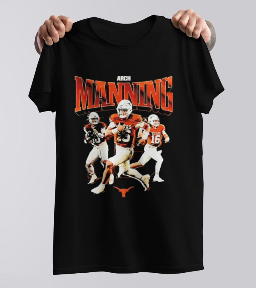 Arch Manning 16 Texas Longhorns NCAA Football Player Manning T-Shirt