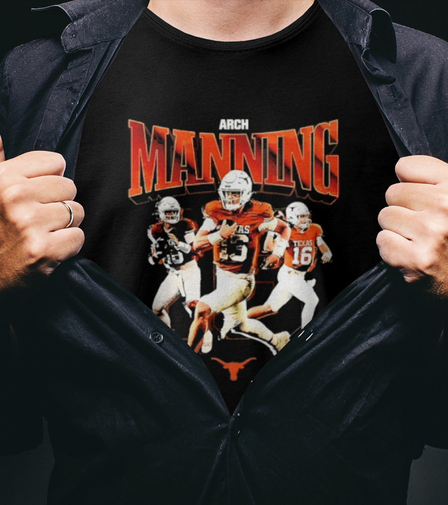 Arch Manning 16 Texas Longhorns NCAA Football Player Manning T-Shirt