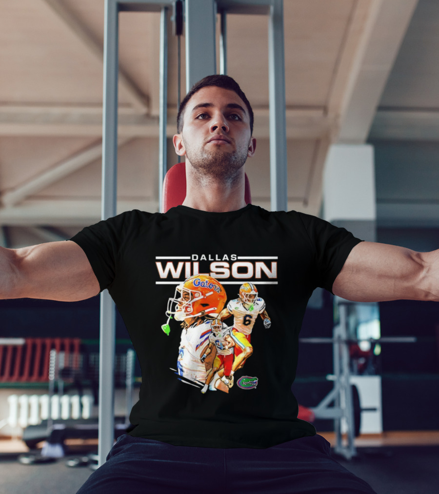 Dallas Wilson 6 Gators University Of Florida Football Player NCAA T-Shirt