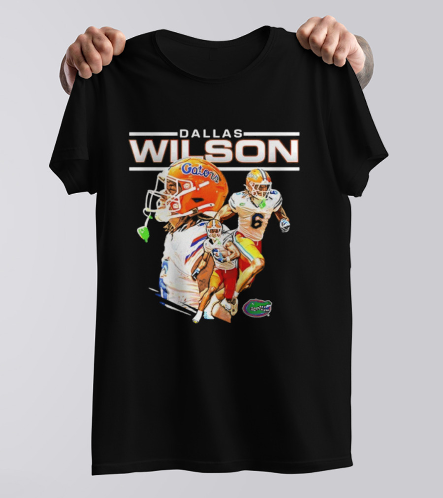 Dallas Wilson 6 Gators University Of Florida Football Player NCAA T-Shirt