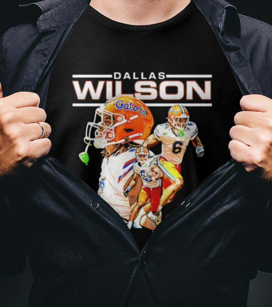 Dallas Wilson 6 Gators University Of Florida Football Player NCAA T-Shirt