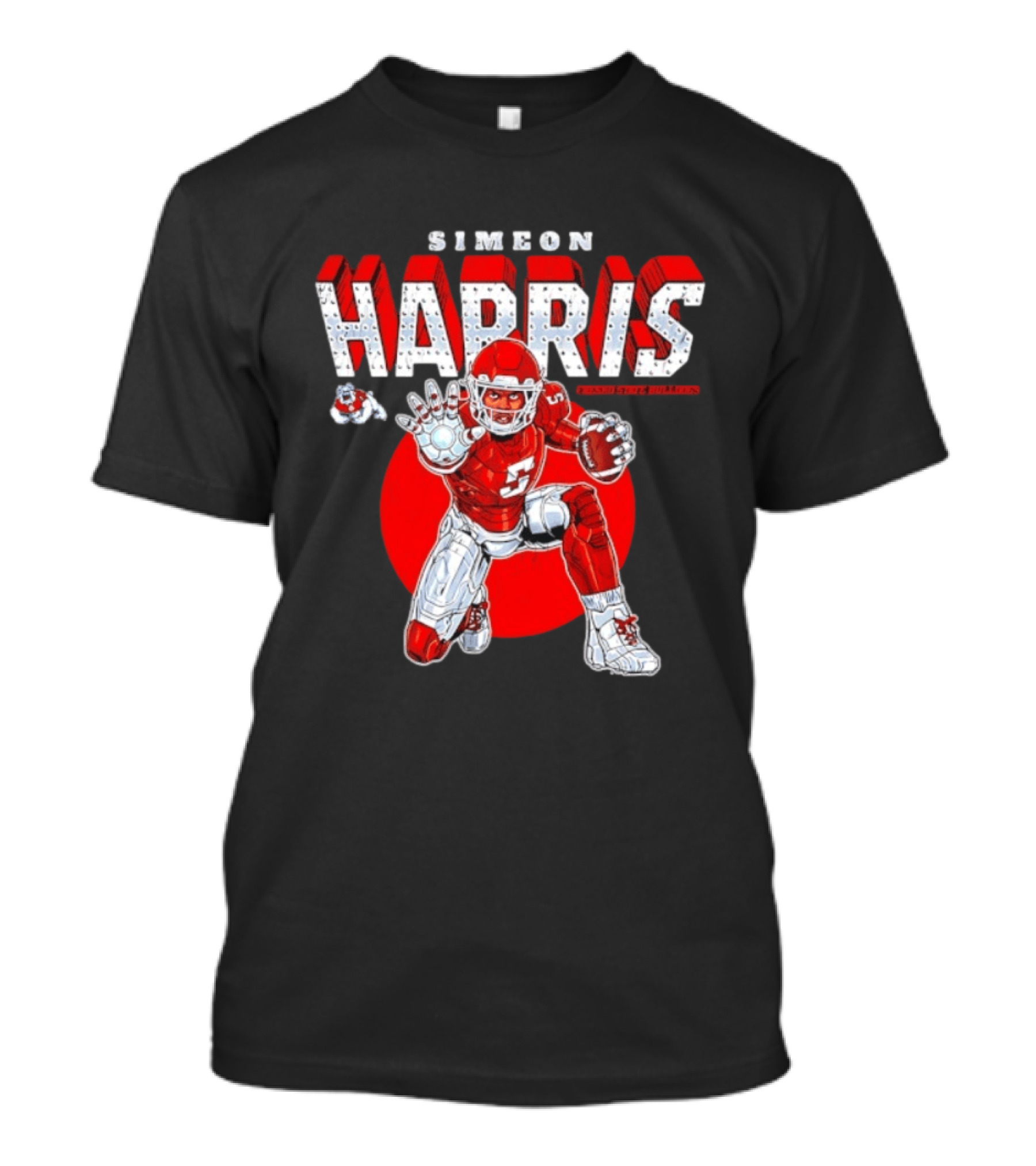 Simeon Harris 5 Fresno State Bulldogs NCAA Football Iron Man Mashup T-Shirt