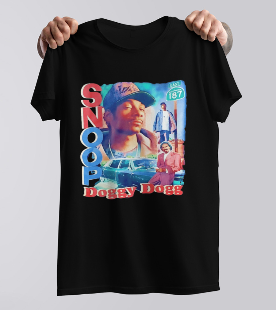 Snoop Doggy Dogg East California 187 Vintage Style Urban Fashion T-Shirt