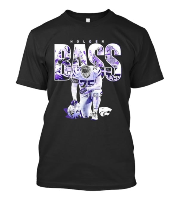 Holden Bass 75 Kansas State NCAA Football Stamped Show Respect T-Shirt