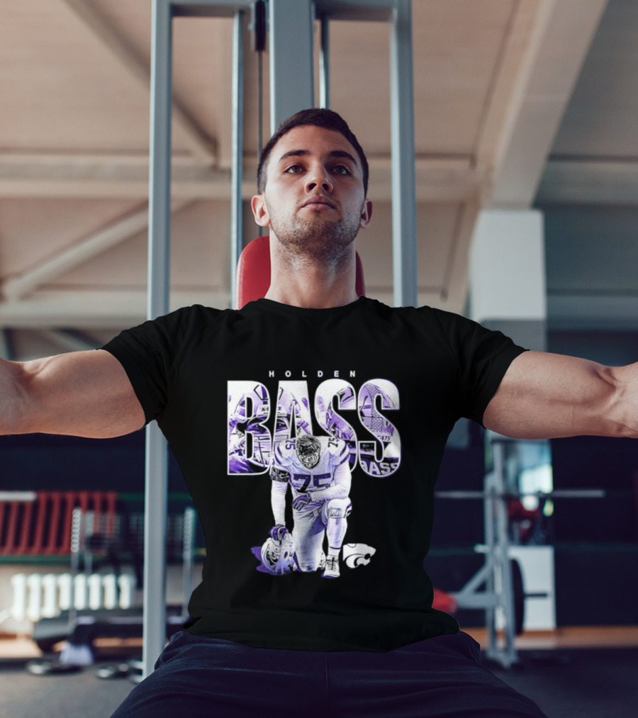 Holden Bass 75 Kansas State NCAA Football Stamped Show Respect T-Shirt