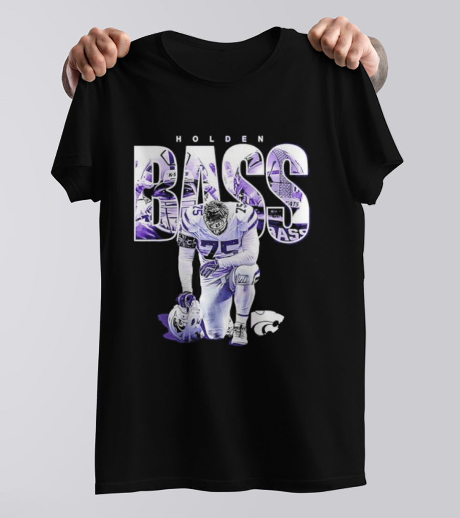 Holden Bass 75 Kansas State NCAA Football Stamped Show Respect T-Shirt
