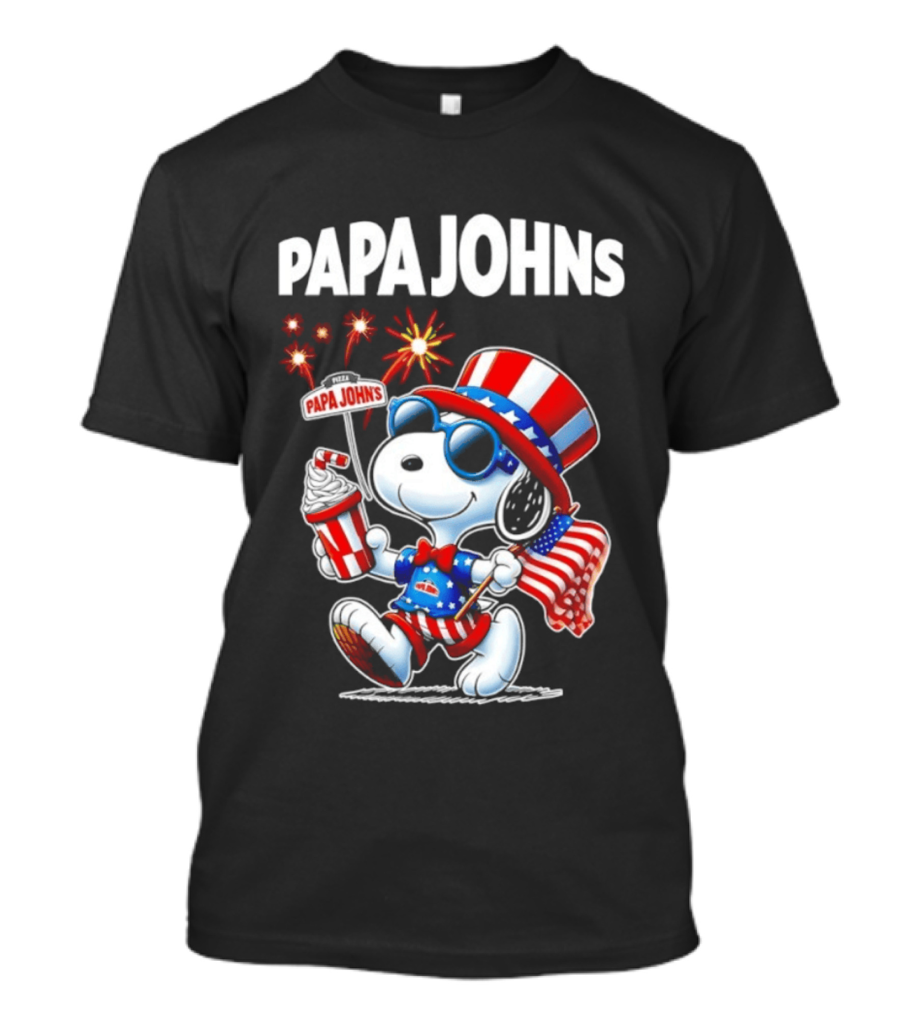 Papa Johns Snoopy 250th Anniversary America 1776 2026 Celebration T-Shirt