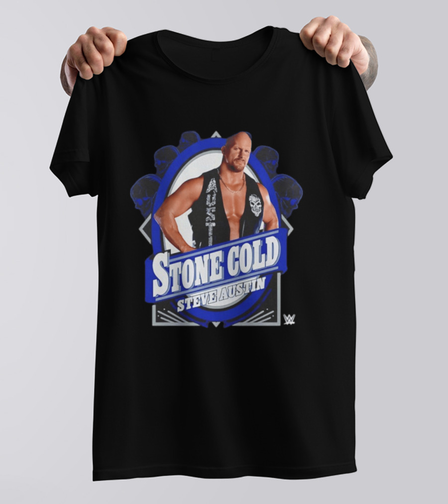 Stone Cold Steve Austin WWE 2026 Iconic Vest Skull T-Shirt