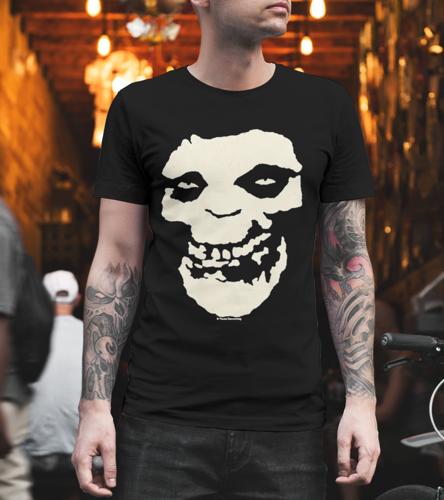SUGA BTS Crimson Ghost Skull Misfits Collaboration T-Shirt