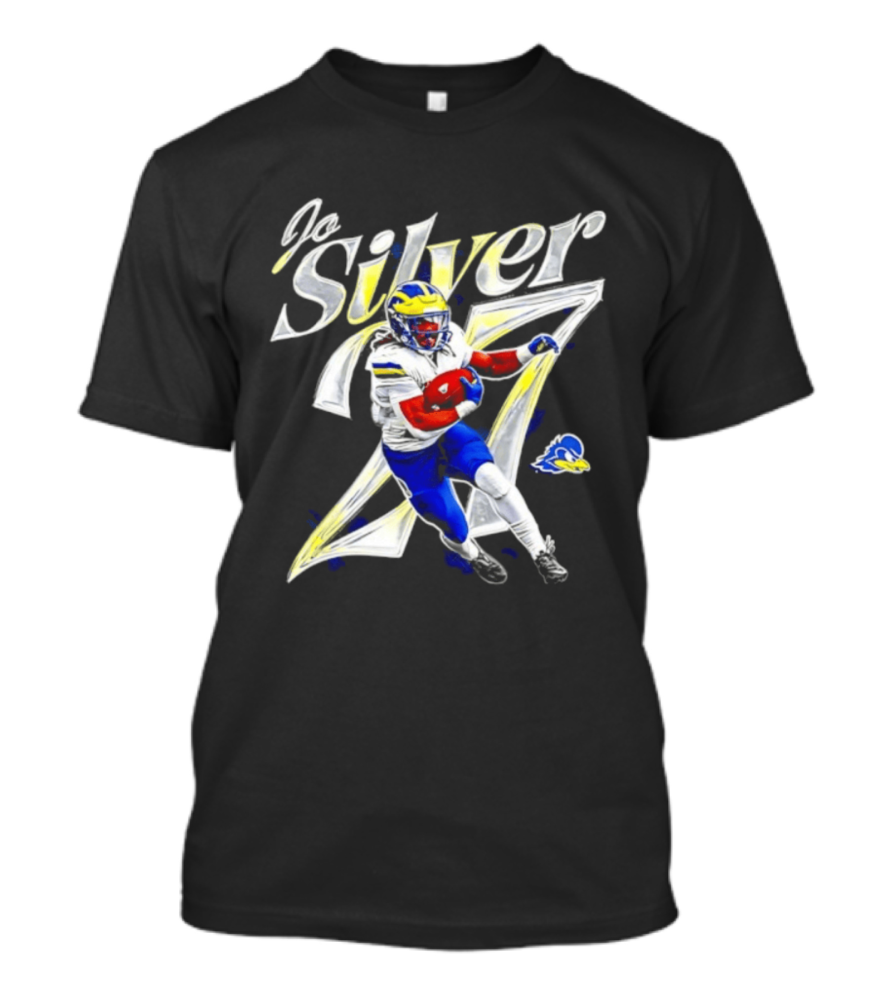 Jo Silver 27 Delaware Blue Hens Football Player NCAA T-Shirt
