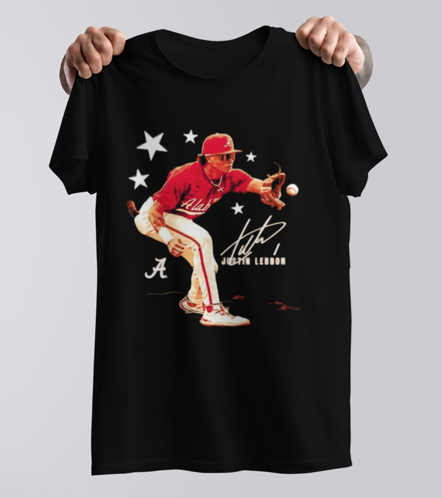 Alabama Crimson Tide NCAA Baseball Justin Lebron Signature T-Shirt
