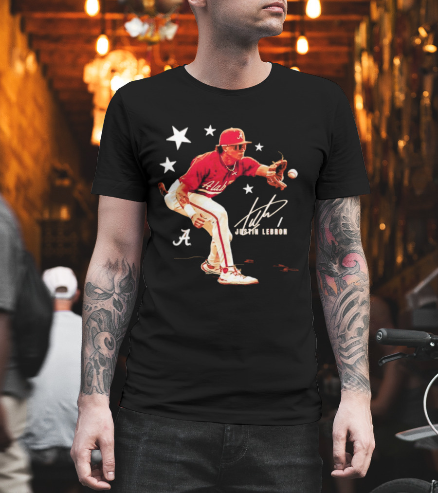 Alabama Crimson Tide NCAA Baseball Justin Lebron Signature T-Shirt