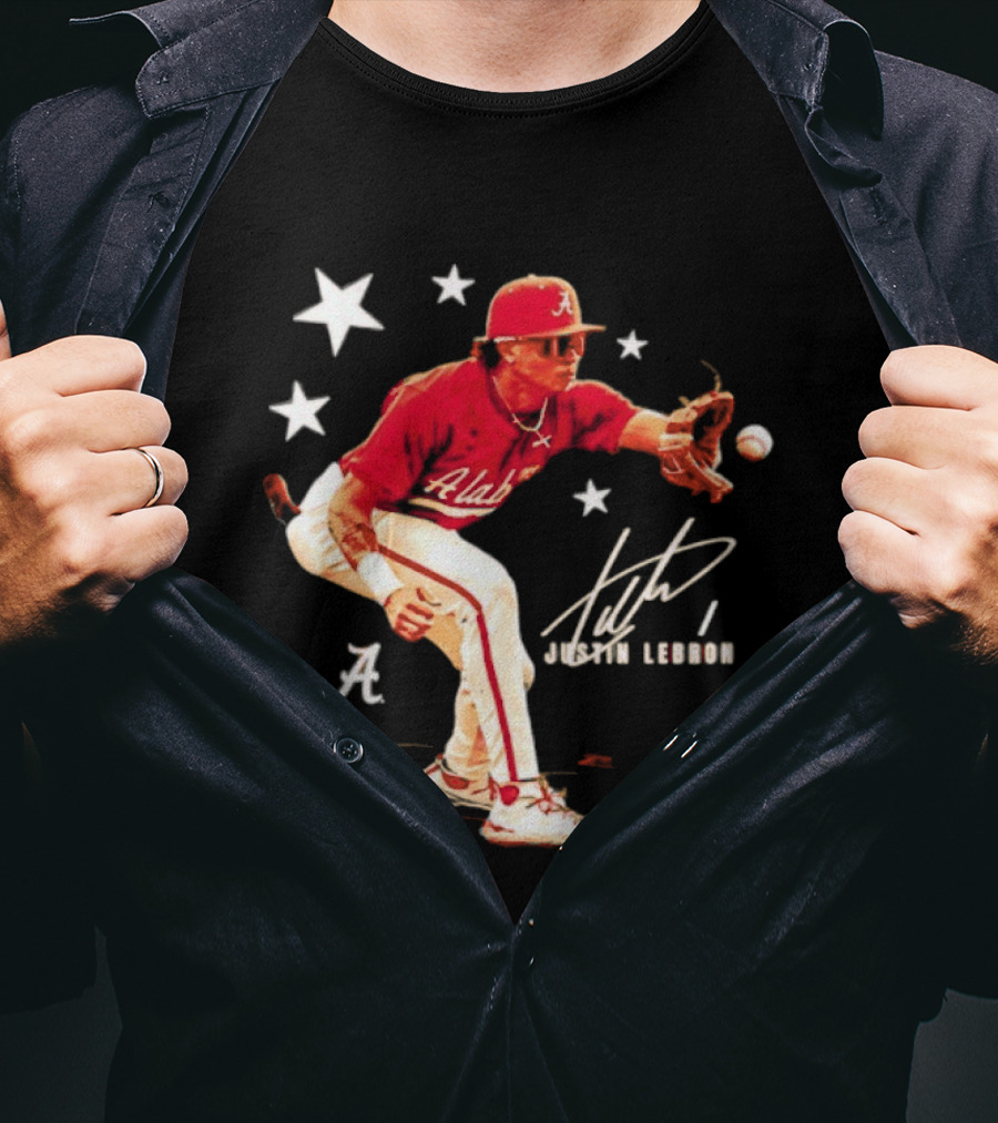 Alabama Crimson Tide NCAA Baseball Justin Lebron Signature T-Shirt