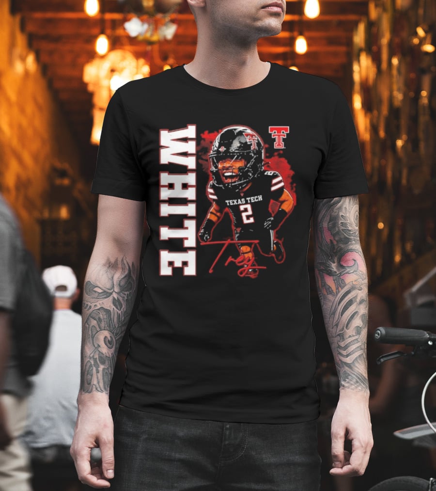 Texas Tech Red Raiders Trey White 2 NCAA Football Caricature T-Shirt