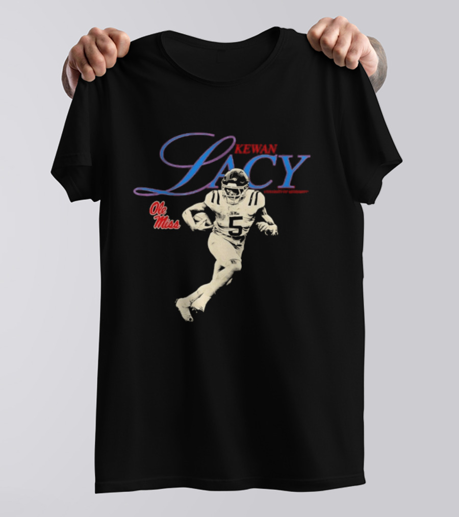 Kewan Lacy 5 Ole Miss Rebels NCAA Football Player T-Shirt