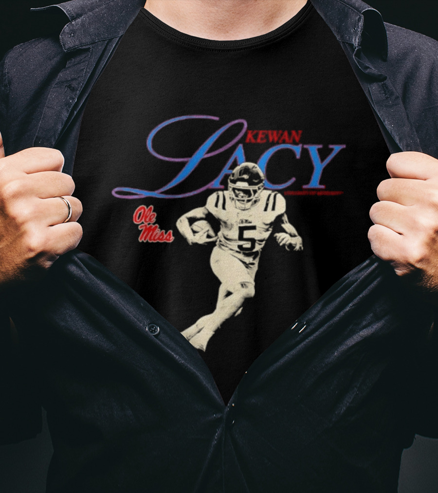 Kewan Lacy 5 Ole Miss Rebels NCAA Football Player T-Shirt