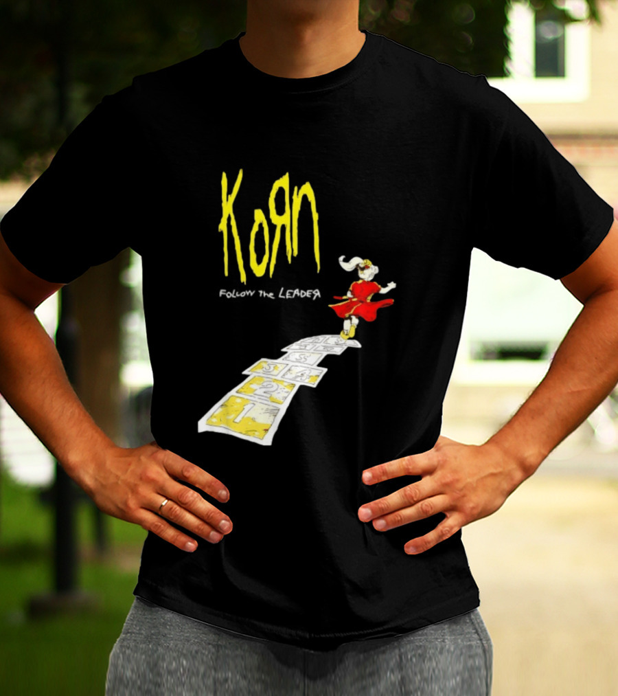 Korn Follow The Leader Nu Metal Band Hopscotch Cover T-Shirt