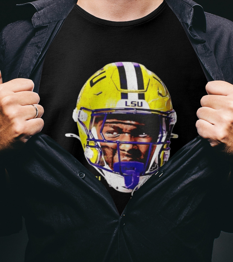 Trey'Dez Green LSU Tigers Football Helmet NCAA Sports T-Shirt
