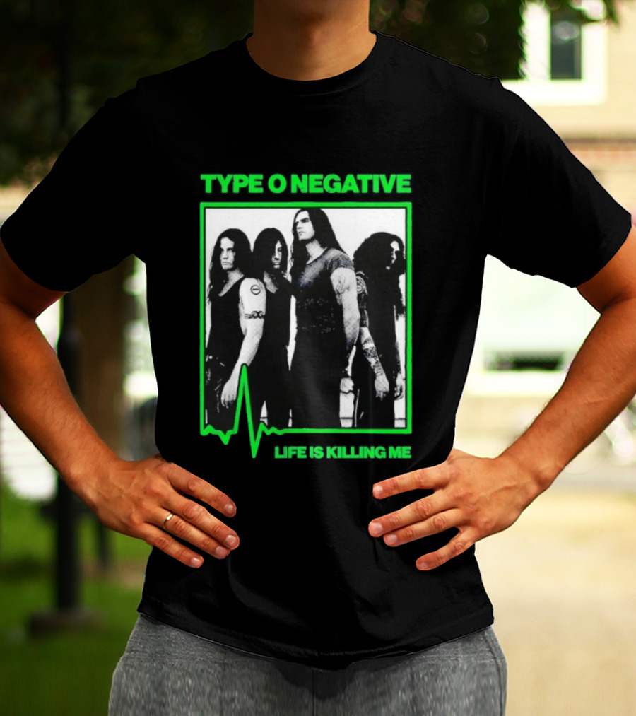 Type O Negative Life Is Killing Me Band Photo Peter Steele T-Shirt