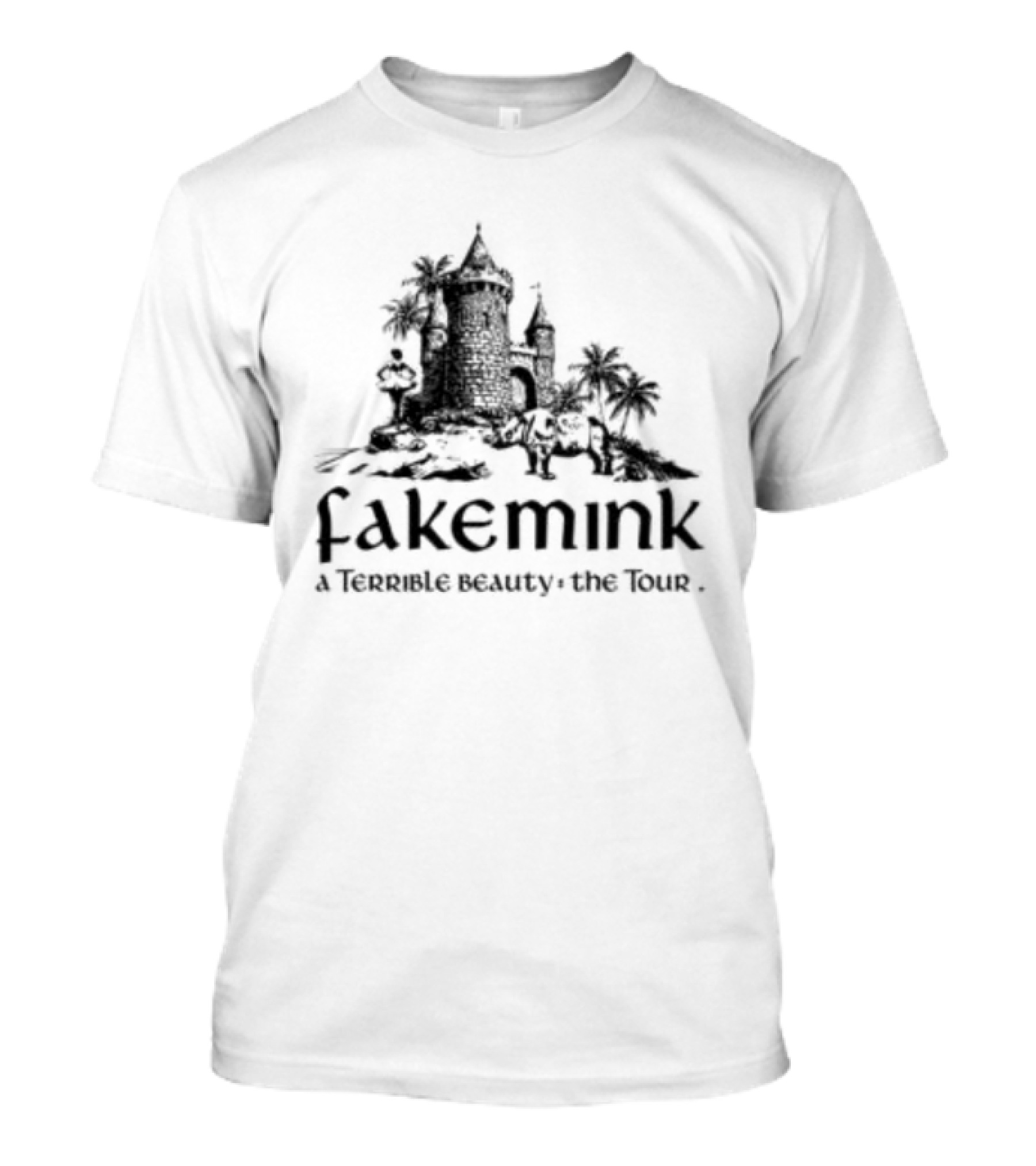 Fakemink A Terrible Beauty The Castle Longsleeve White T-Shirt