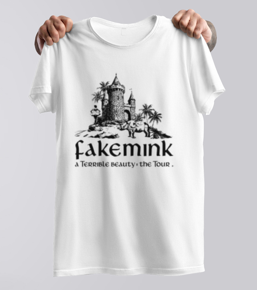 Fakemink A Terrible Beauty The Castle Longsleeve White T-Shirt