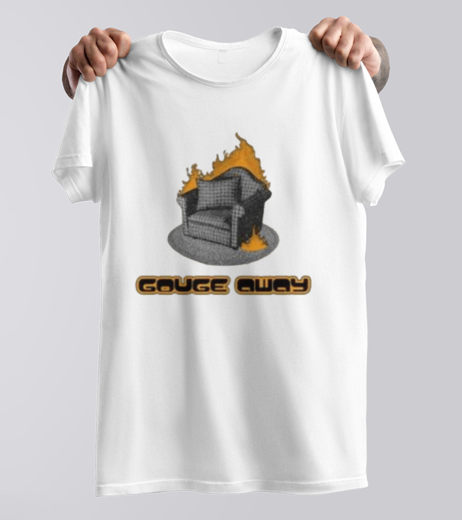 Pillowhead Shop Gouge Away Chair On Fire Ringer T-Shirt