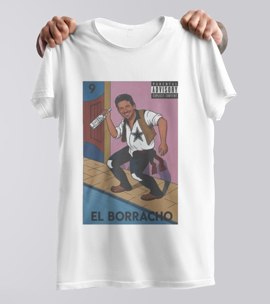 Tony Romo El Borracho Parental Explicit Content 9 Dallas Football Star T-Shirt