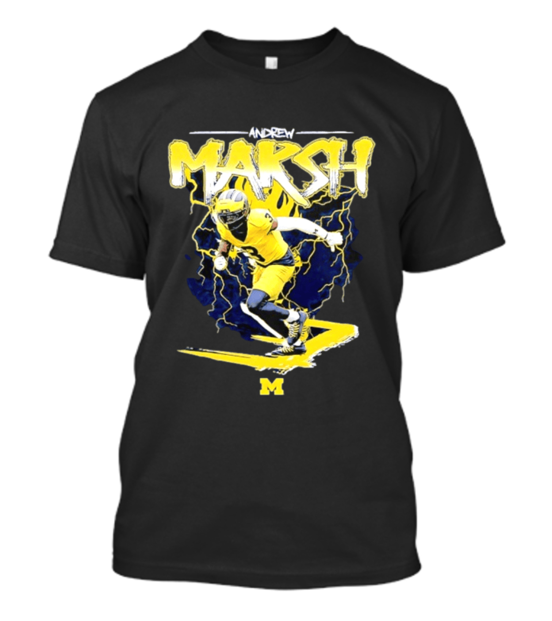 Andrew Marsh 3 Michigan Wolverines Football Player NCAA T-Shirt