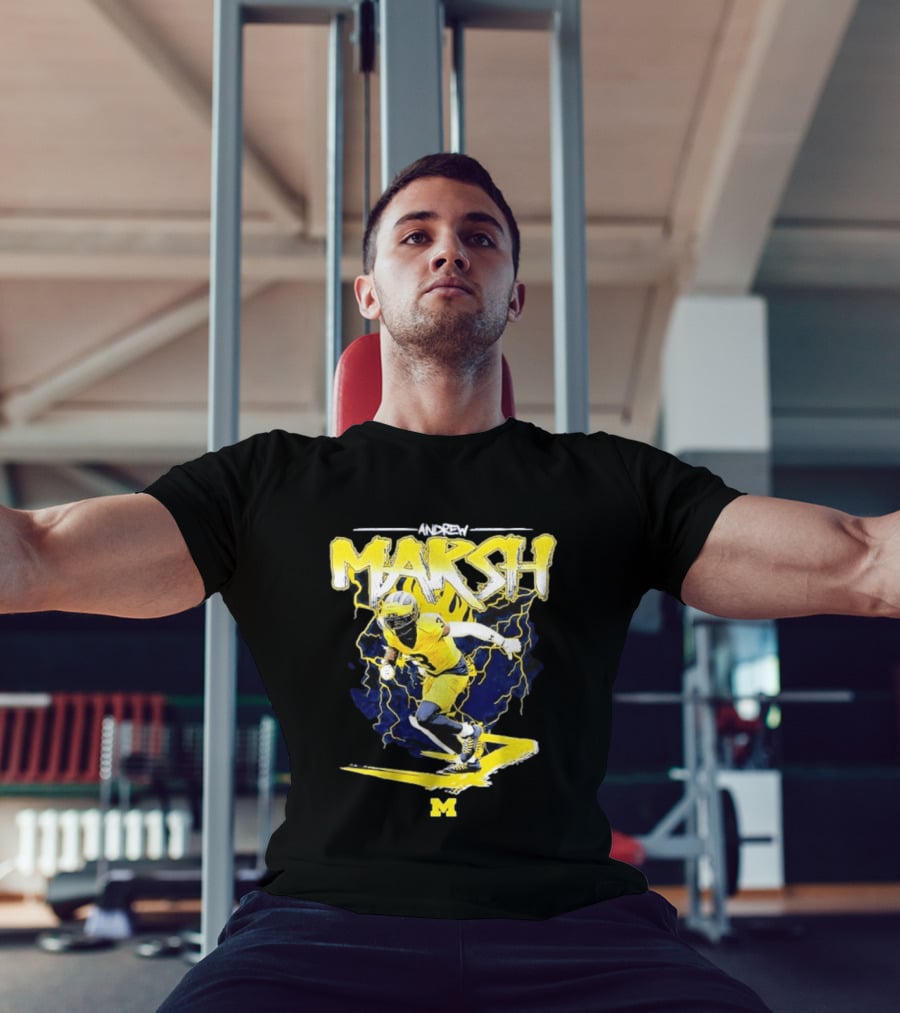 Andrew Marsh 3 Michigan Wolverines Football Player NCAA T-Shirt