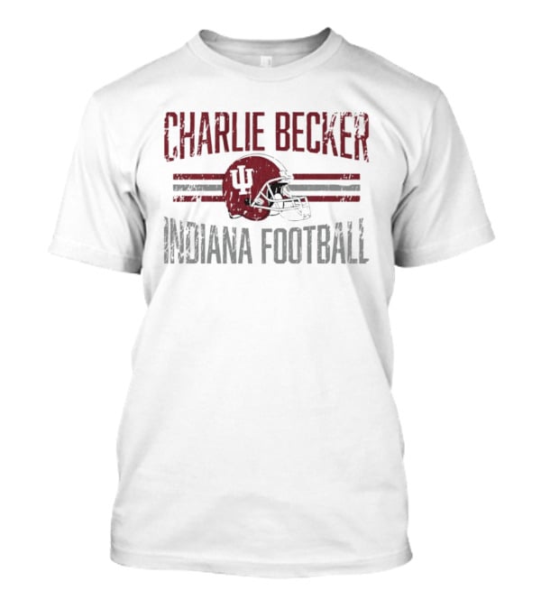 Charlie Becker Indiana Hoosiers Football Helmet Hero NCAA T-Shirt