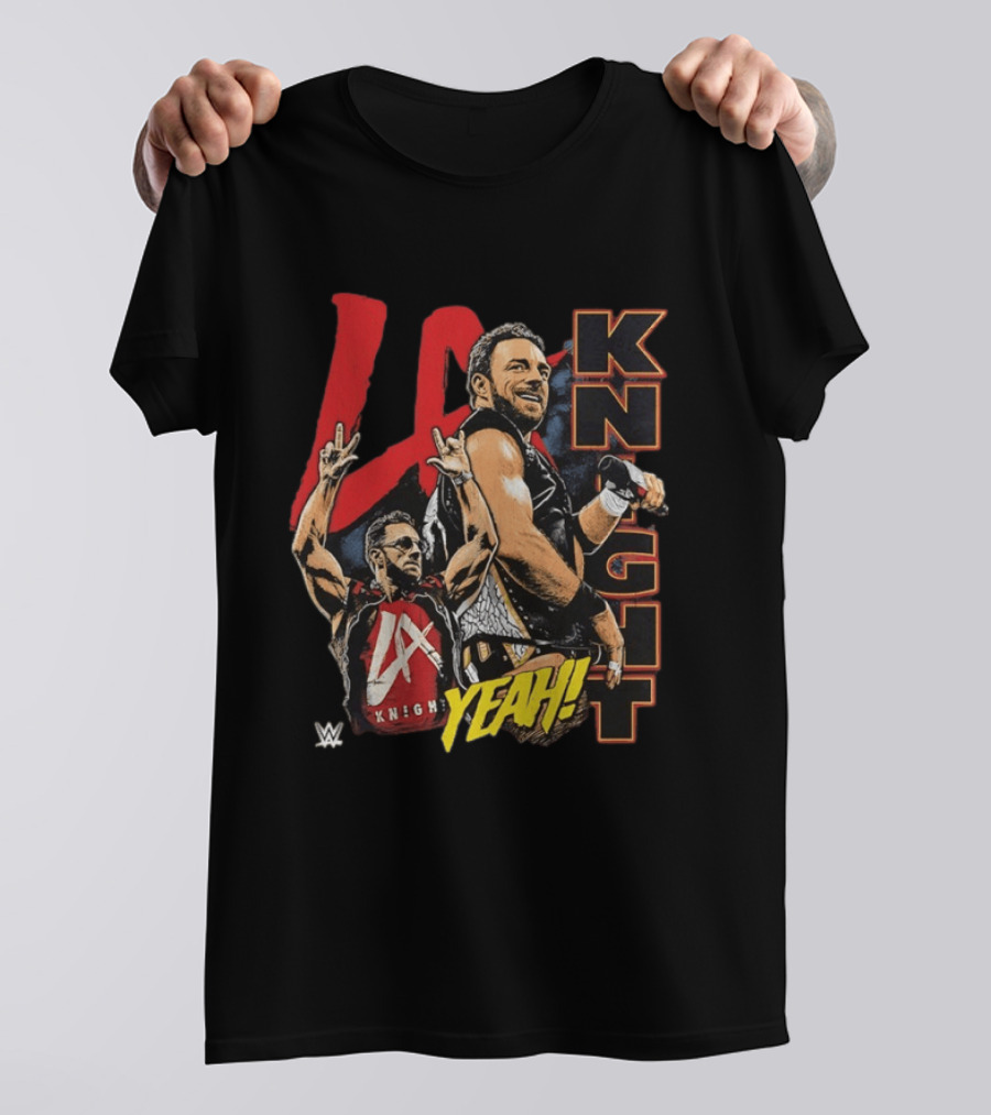 LA Knight WWE Yeah Vertical Name 2026 T-Shirt