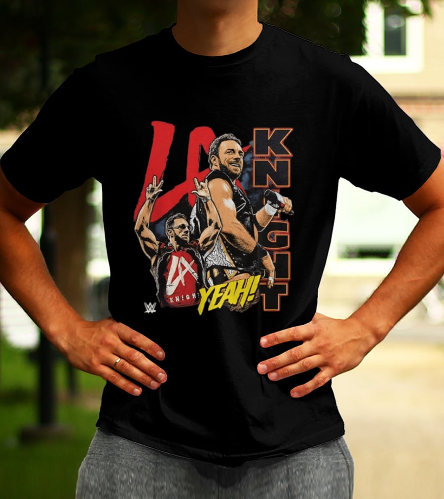 LA Knight WWE Yeah Vertical Name 2026 T-Shirt